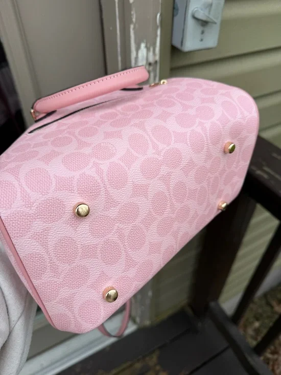 Coach Powder Pink Rowan Satchel Bag - Picture 2 of 6